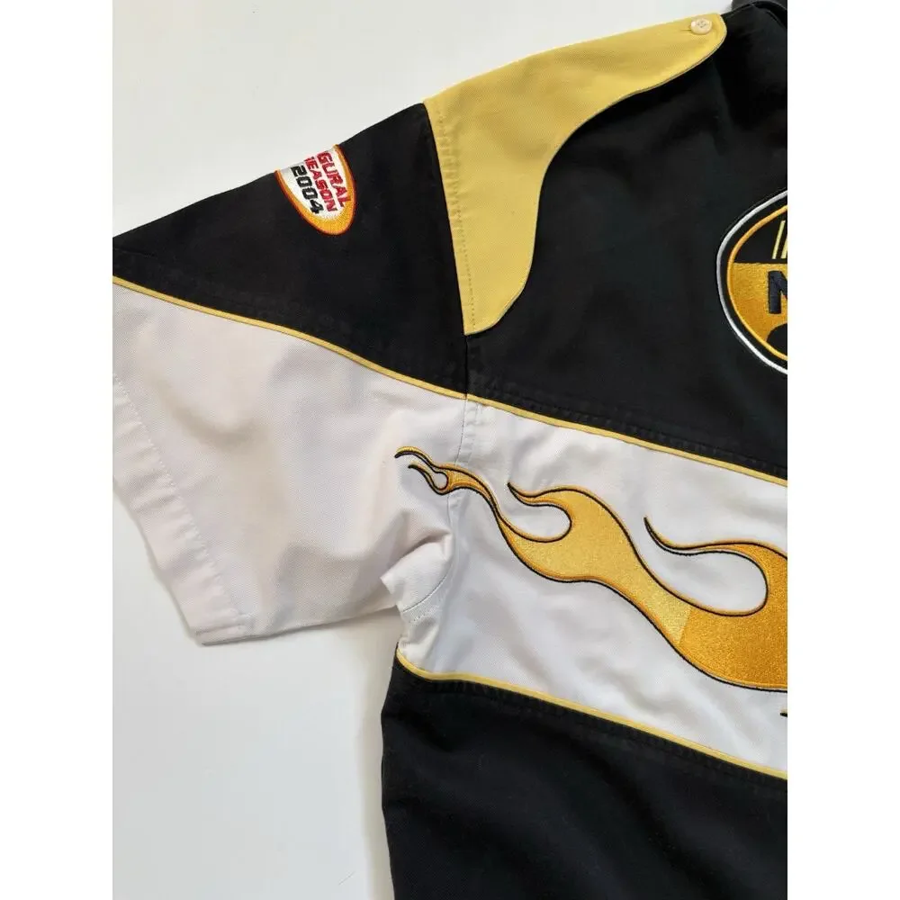 VTG Nascar Nextel 2004 Pit Crew Nascar Button Up Shirt Mens Large